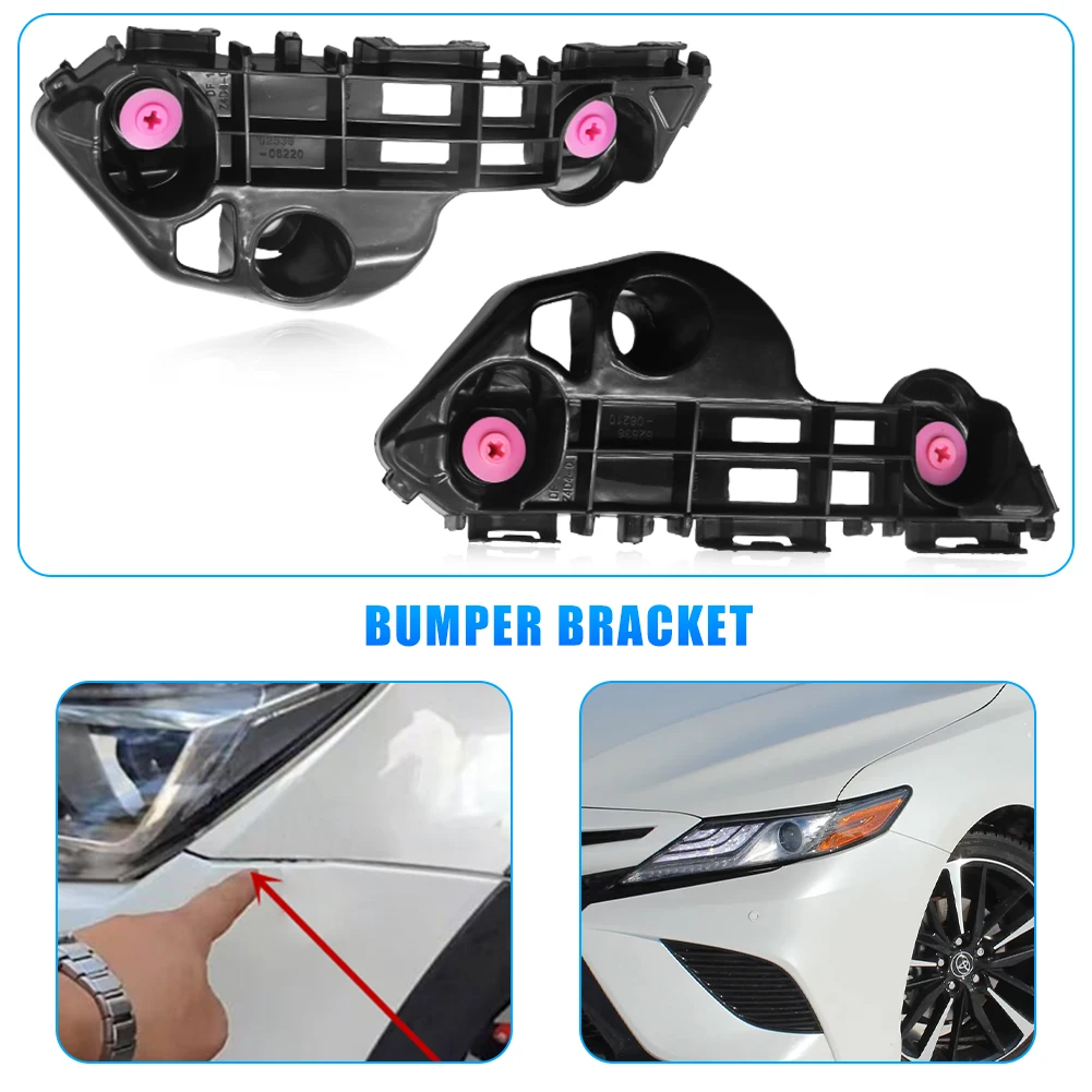 Фото Комплект из 2 креплений переднего бампера для Toyota Camry 2018-2021, крепежные зажимы для верхней решетки радиатора №1