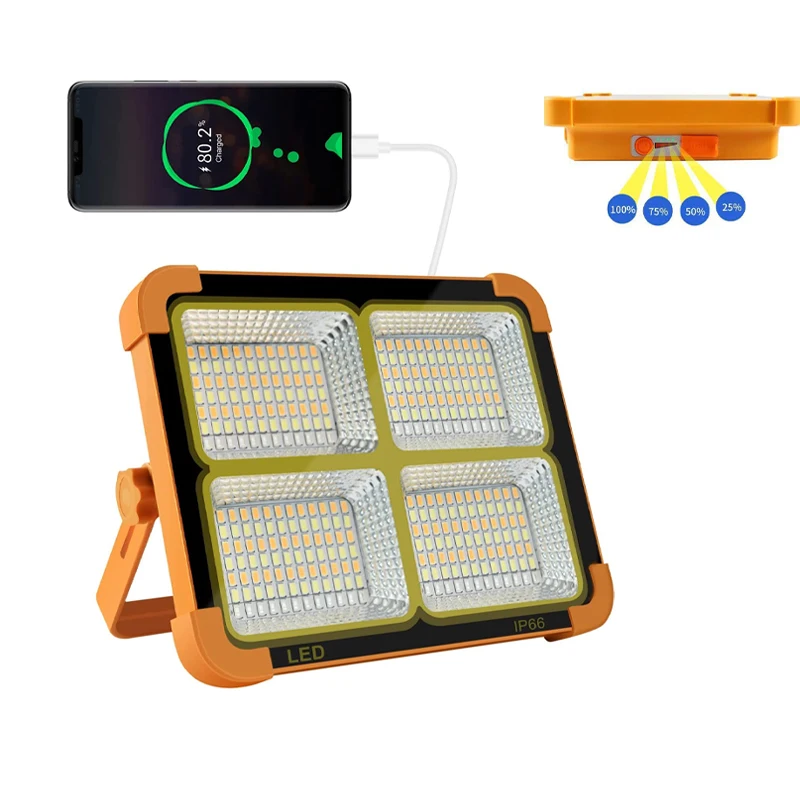 Внешний портативный фонарь с солнечной батареей