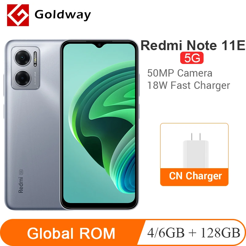 Глобальная прошивкой Xiaomi Redmi Note 11E 5G 4ГБ 128ГБ / 6ГБ Смартфон Dimensity 700 50Мп Камера 90Hz FHD+
