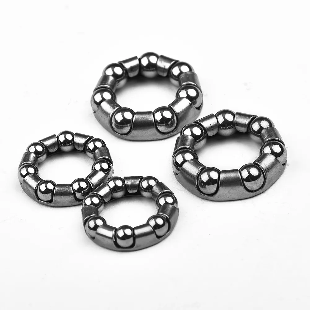 

Bicycle Full Wheel Hub Bearing Set, 3/16in Rear 1/4in Front Bearing, Steel Bicycle Repair Parts, Outdoor Cycling Accessories