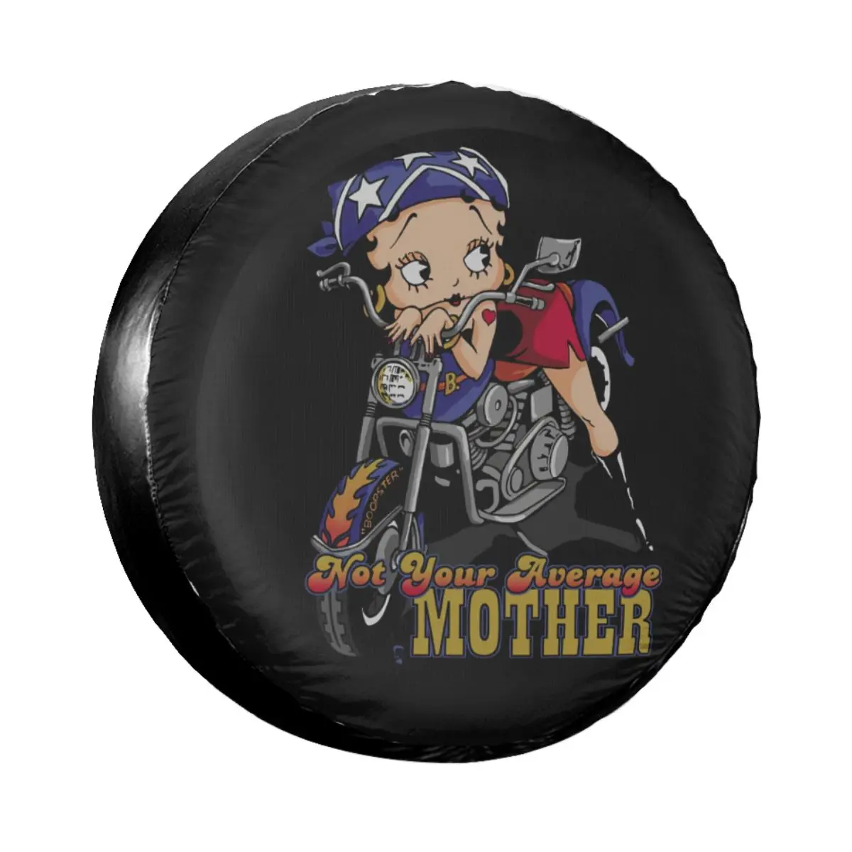 

Custom Boop Bettys Not Your Average Mother Spare Tire Cover for Jeep Hummer Car Wheel Protectors 14" 15" 16" 17" Inch