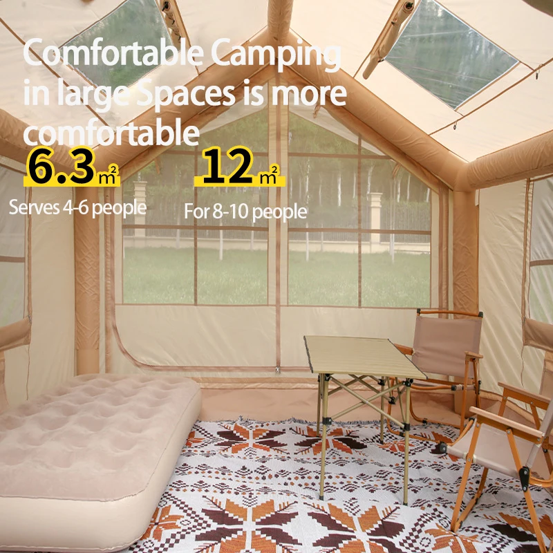 Уличная палатка для кемпинга утолщенная конька на крыше 4-10 человек