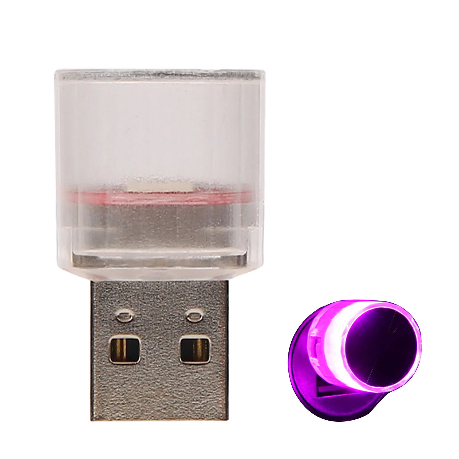 

USB автомобильный мини-светодиодный светильник, портативный автомобильный окружающий светильник, портативный светодиодный ночник, украшен...