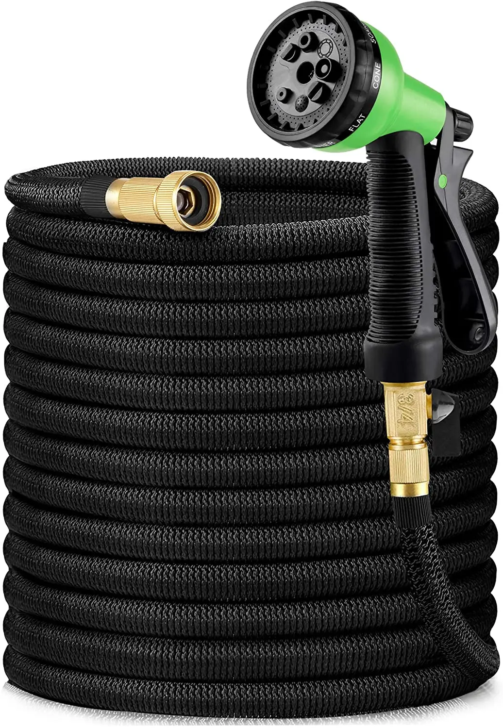 

Расширяющийся гибкий садовый шланг, растягивающийся шланг для полива сада с 8 функциональными насадками, длина 25-100 футов