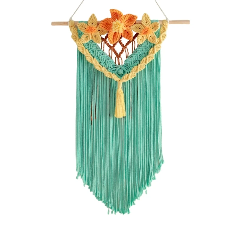 

Flower Tassel Dream Catcher Wall Pendant Ornaments Crafts for Home