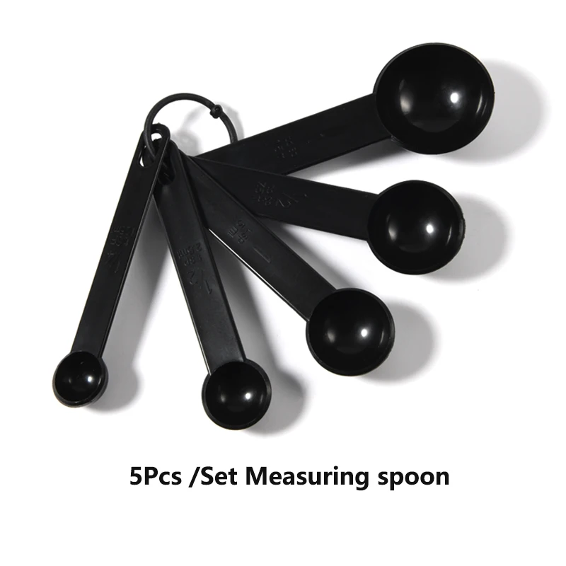 

Мерные ложки из пластика 5 шт., черные