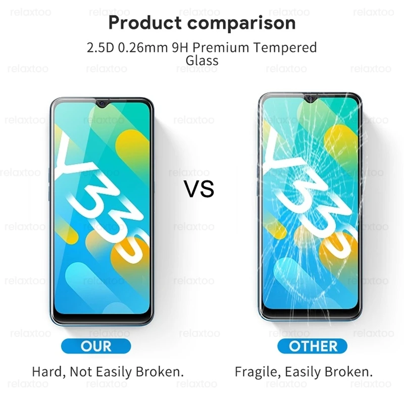1 to 4 camera protective glass for vivo y33s y 33s y33 s vivoy33s v2109 6 58 safety armor tremp screen protectors film cover free global shipping
