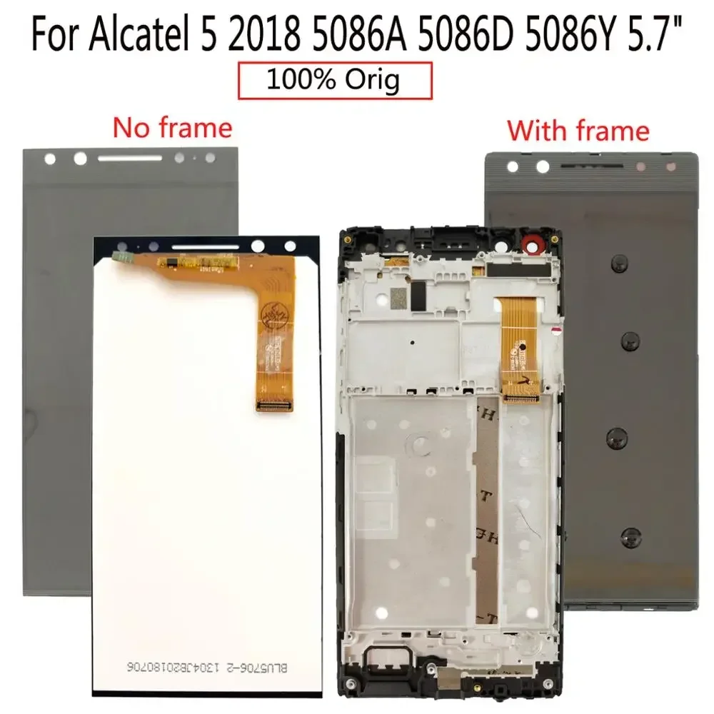 Shyueda 100% Oig для Alcatel 5 2018 5086A 5086D 5086Y 7 "ЖК-дисплей с дигитайзером сенсорного экрана