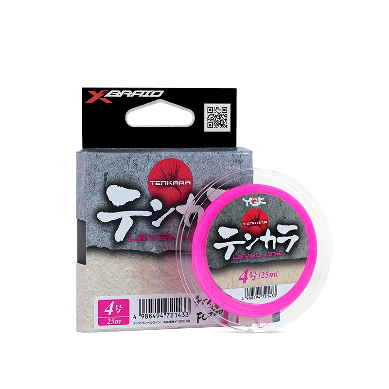 Леска YGK TENKARA Level Line 25м, 100% фторуглеродная, тонущая, с высокой видимостью, износостойкая, для ловли форели в ручьях методом тенкара (art.: 3920d8a19632d) - 3920d8a19632d