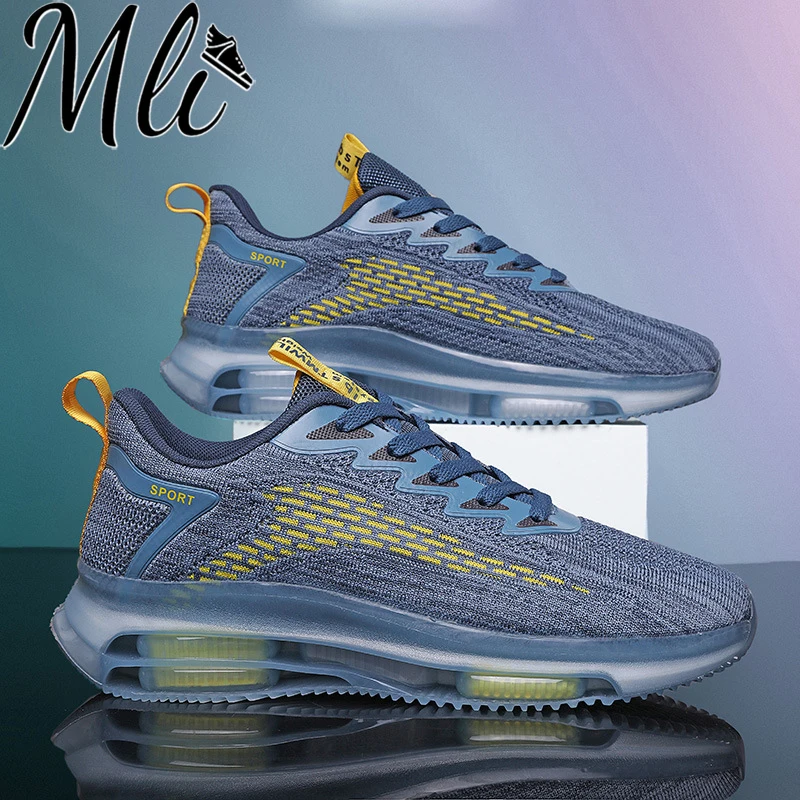 

Мужские повседневные кроссовки, прочная мягкая подошва, дышащая сетчатая Нескользящая спортивная обувь, модные трендовые Дизайнерские мужские кроссовки для бега
