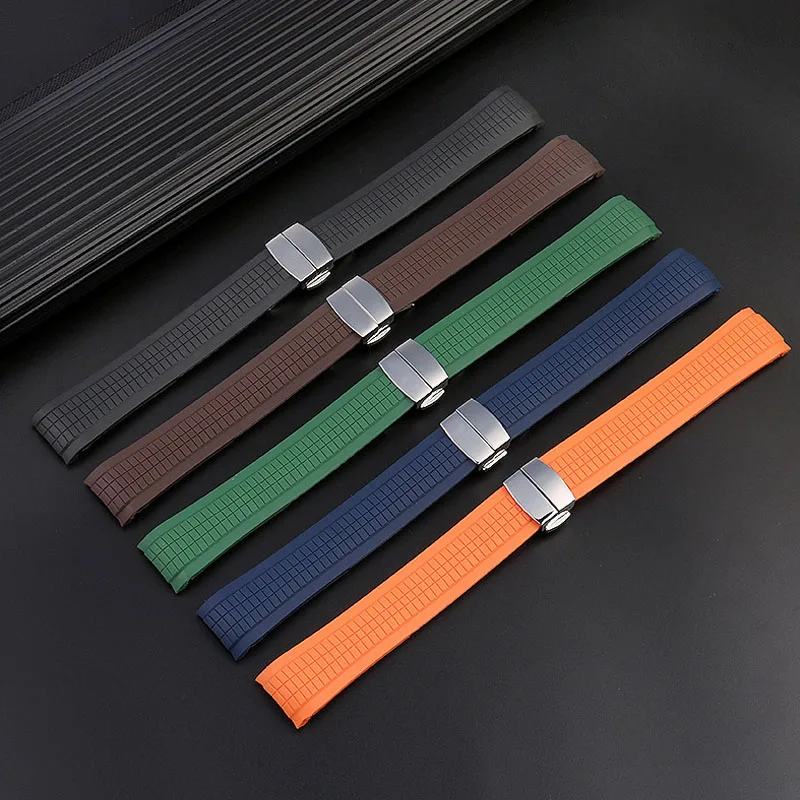 High quality silicone bracelet suitable for Patek Philippe watch Aquanaut   5164 5167 series business men's watch band 21mm