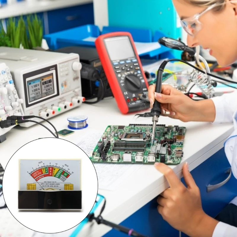 Вольтметр батареи 44L1 DC16V Индикатор емкости Измеритель напряжения для