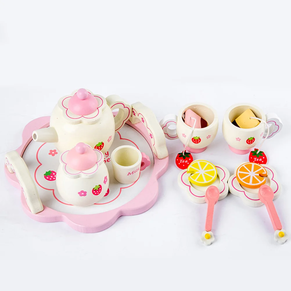 

Tea Setgirls Kids Little Party Play Porcelain Pretend Kitchen Just Wooden Toddlertiny Sets Accessoriestoys Homeminiature Teapot