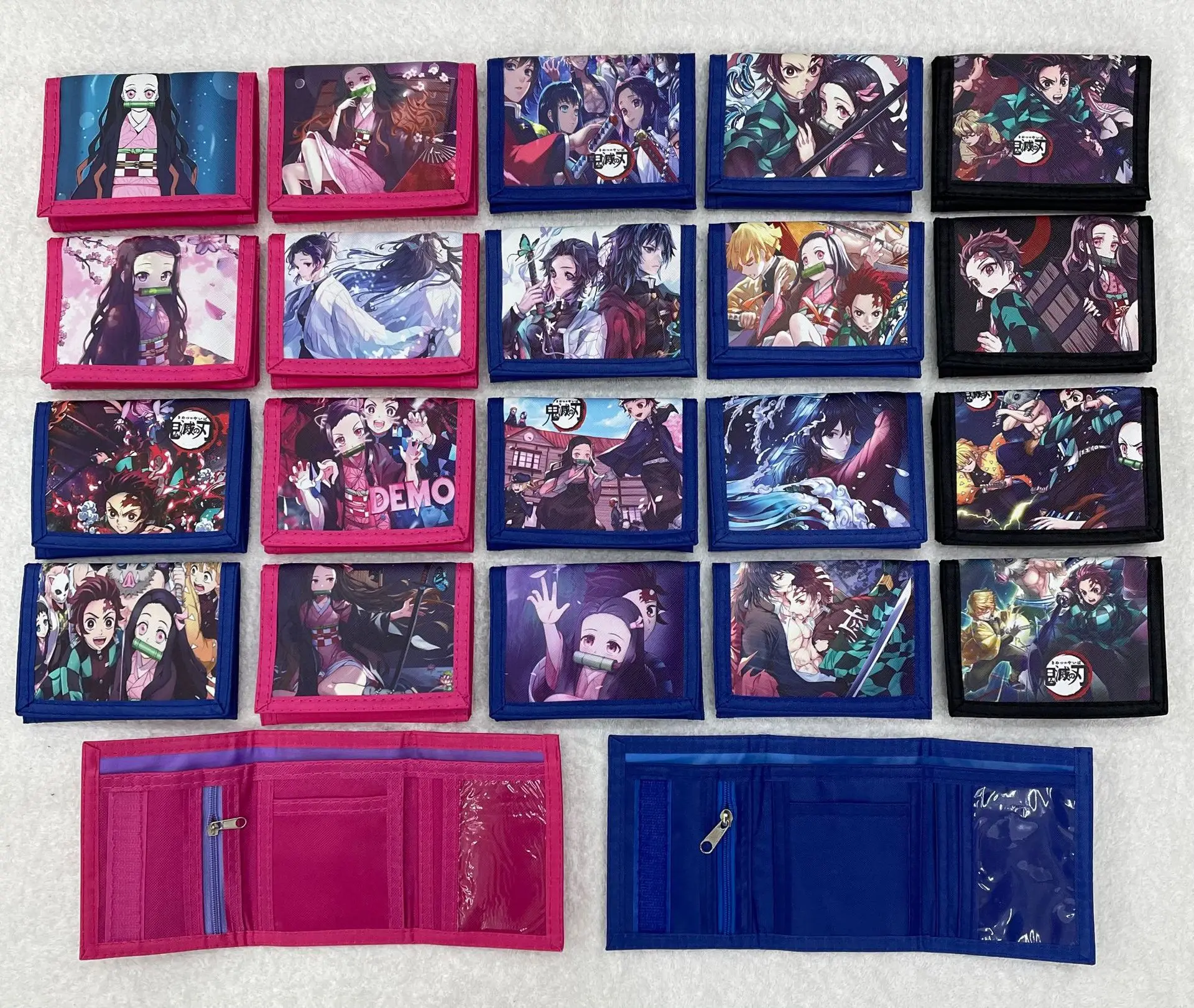 

12Pcs Demon Slayer Coin Purse Cute Kids Cartoon Wallet Bag Pouch Children Purse Small Wallet Party Birthday Gift