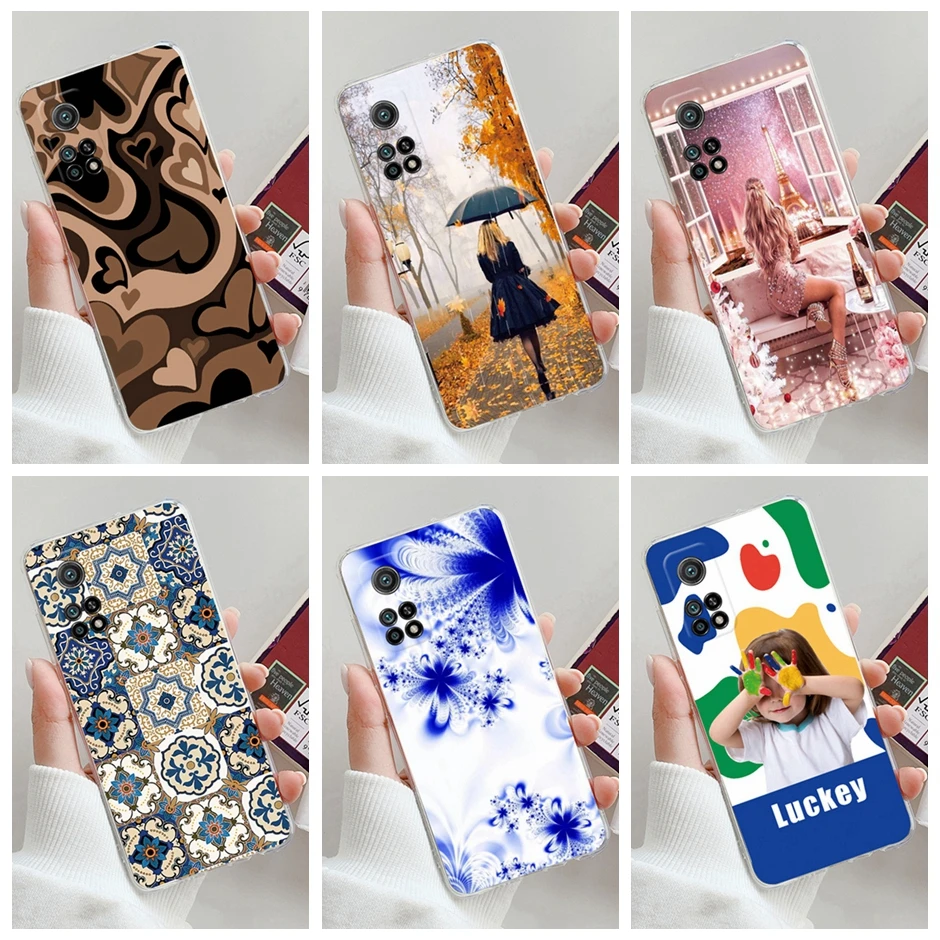 Чехол для телефона Xiaomi Mi 10t mi10t pro, чехол с мультяшными цветами, прозрачный противоударный мягкий силиконовый чехол из ТПУ Для Xiaomi mi10tpro, оболочка, чехлы