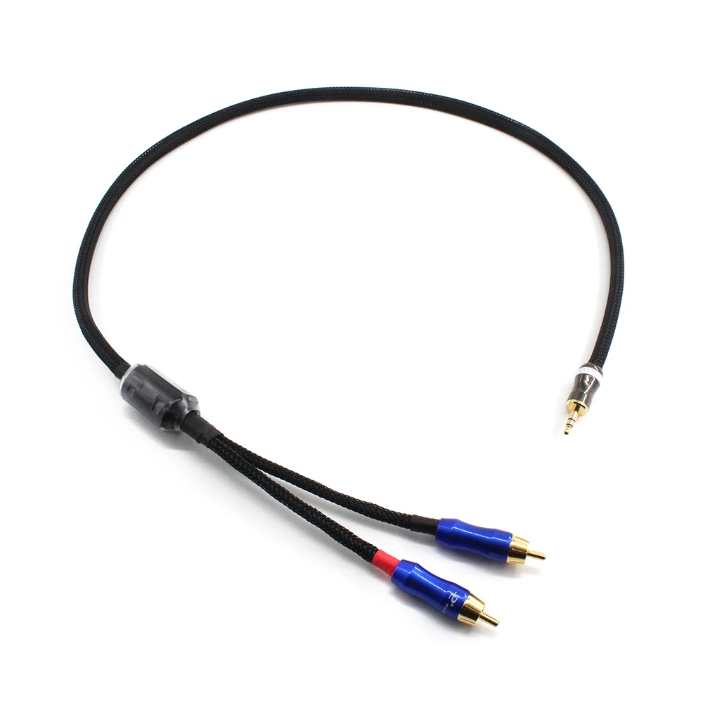 Внешний аккумулятор HIFI внешний Стерео аудиокабель 3 5 мм в 2 RCA 4N OFC для усилителя