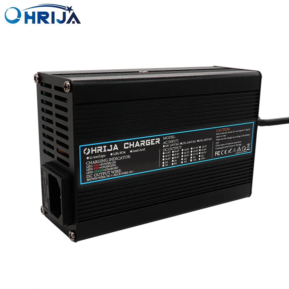 25.2V 10A Charger Smart Aluminum Case Is Suitable For 6S 22.2V  Outdoor Lithium Ion Battery Car Balance Car Safe And Stable