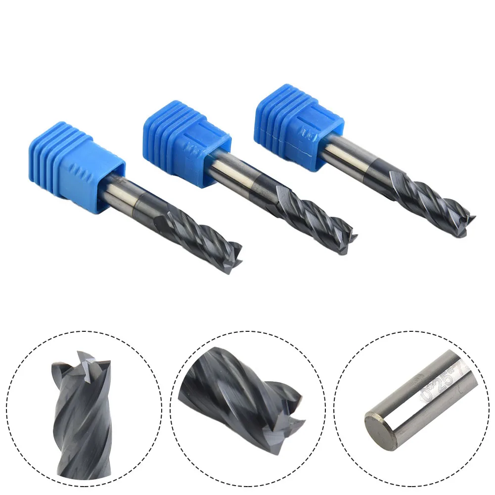 

Tools End Mill Tungsten Steel Useful 10*25*D10*75 4 FLUTE 3/8 5pcs 5x Precision Ground Single End 45° RH Spiral