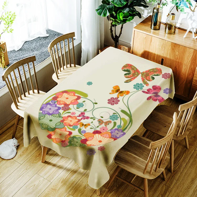 Скатерть Водонепроницаемая маслостойкая с принтом различные узоры скатерть для