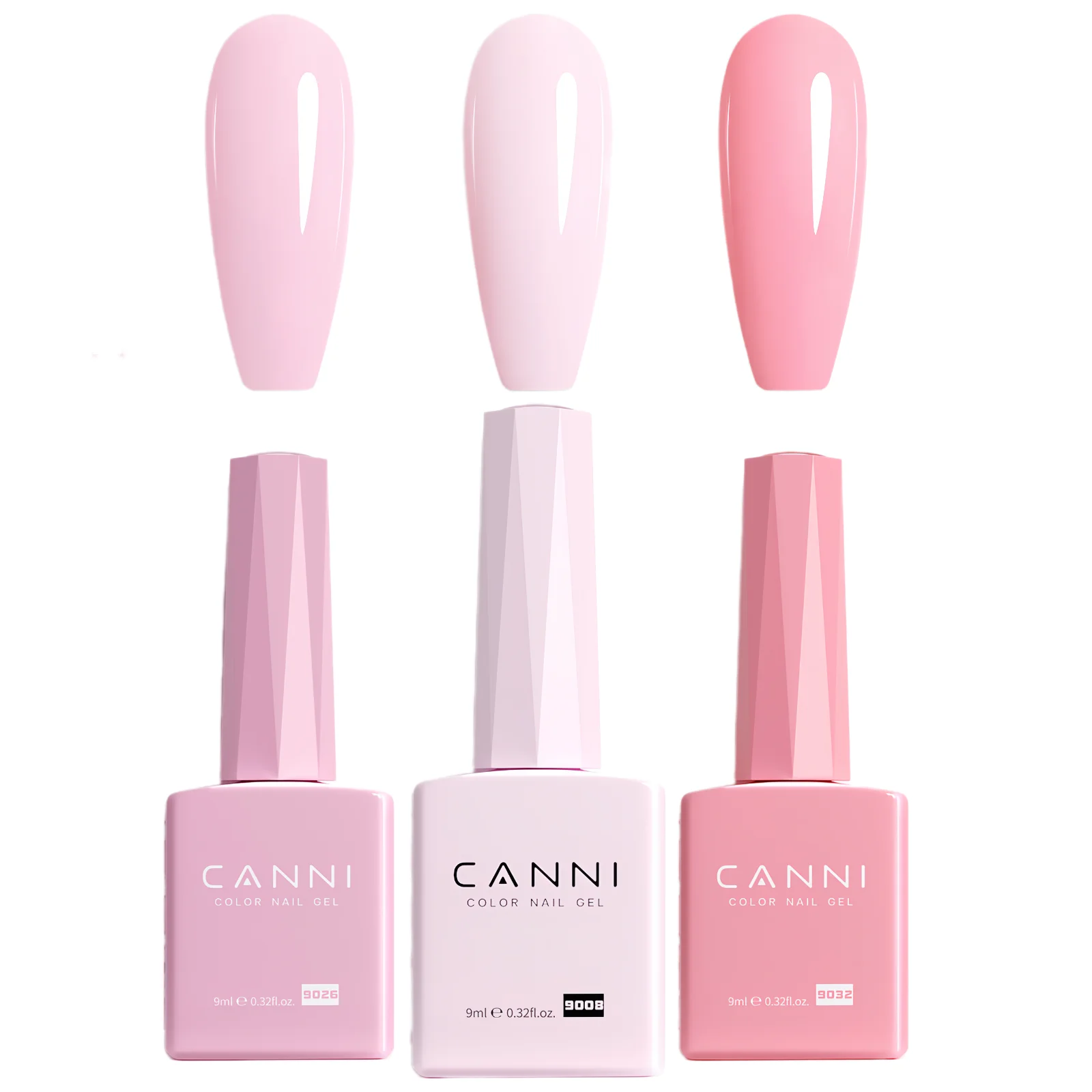 Фото Набор гель-лаков CANNI 3*9 мл, без TPO и HEMA, ультрагладкий, с круглой кисточкой, полуперманентный, УФ/LED, для снятия замачиванием №5