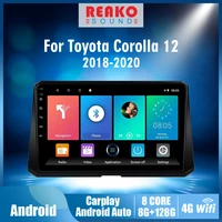 android 4g carplay for toyota corolla 12 2018 2020 2 din car radio multimedia player wifi navigation gps autoradio