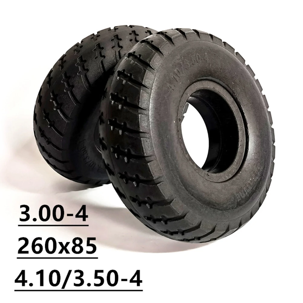 

10 In 4.10/3.50-4 Trolley Mobility Scooter Tyre 260X85 Solid Tire 3.00-4 Electric Scooter Tires Wearproof Rubber Bike Accessorie
