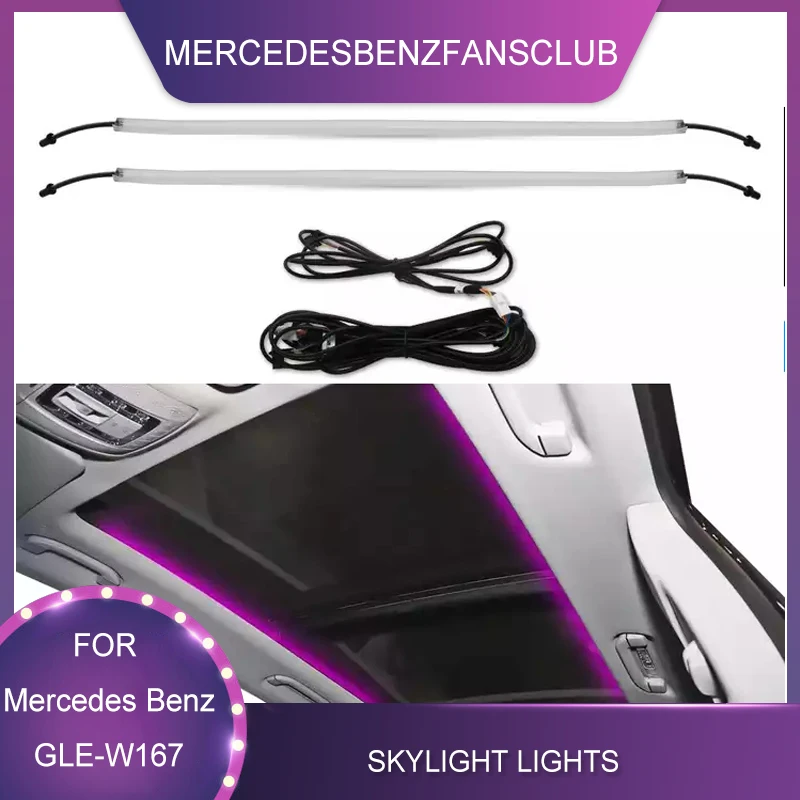 

64 Colours LED Skylight Lights For Mercedes Benz W167 GLE GLS AMG GLE53 Car Interior Multicolor Ambient Light Sunroof Lamp Refit