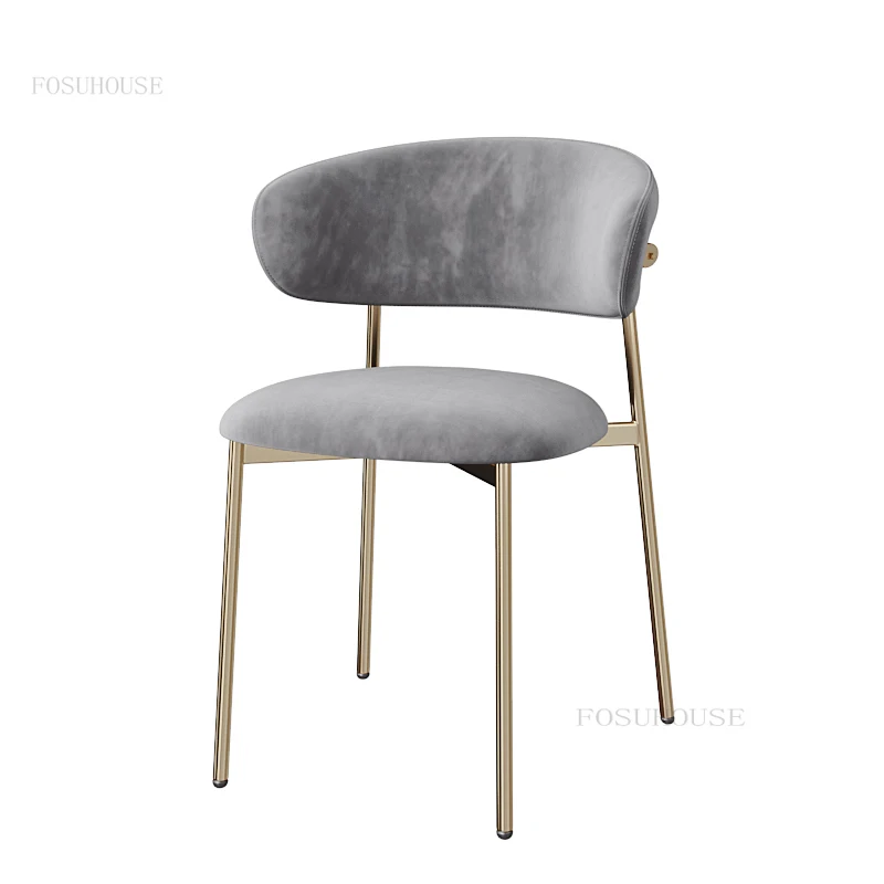 

Скандинавский стиль, современный минималистичный стул с подставкой из кованого железа, многоцветный стул с пенным наполнителем с эффектом ...