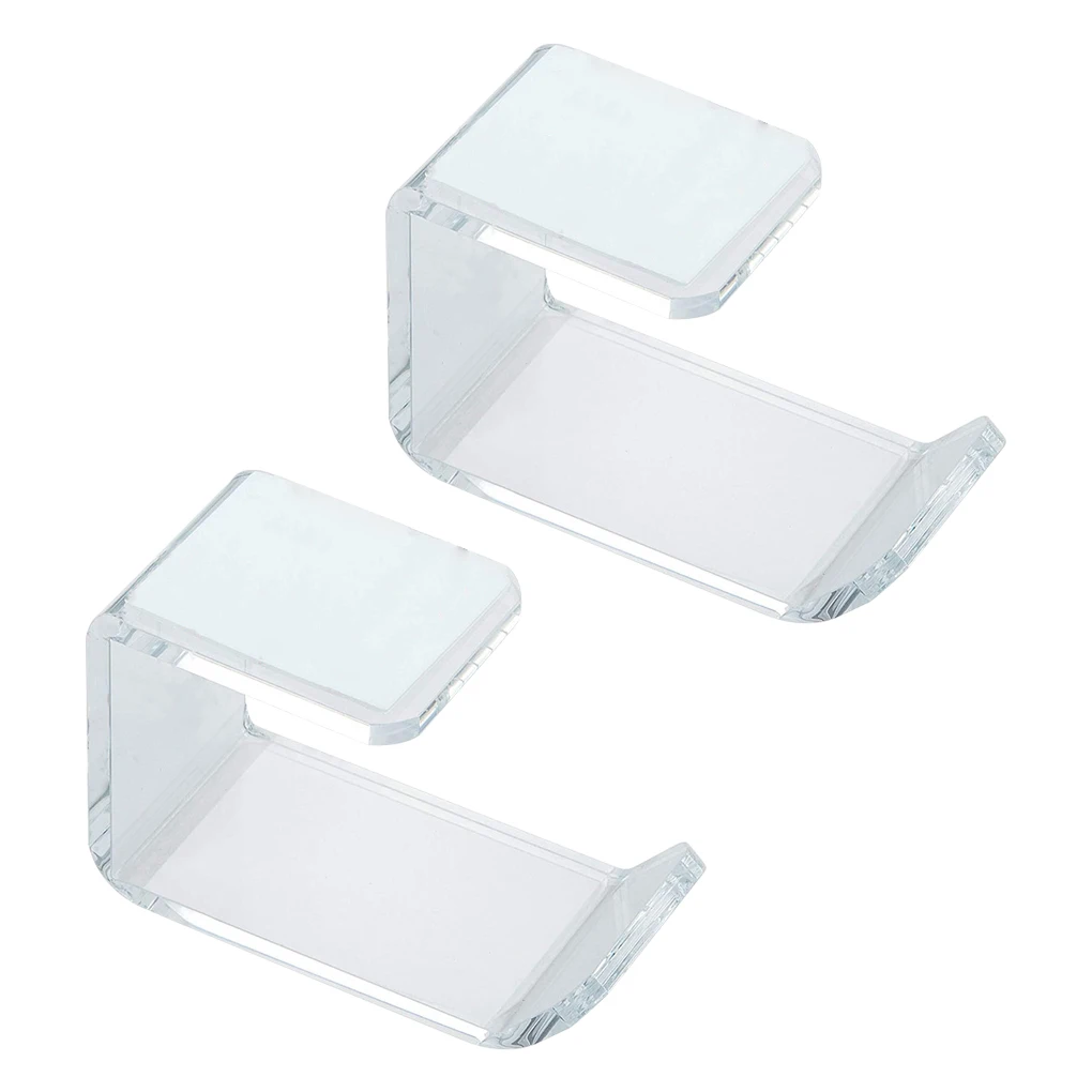 

1 Set Headset Hanger Stability Smooth Under Desk Pragmatic Headphone Holder Firm Transparent Headsets Stand for Office Home