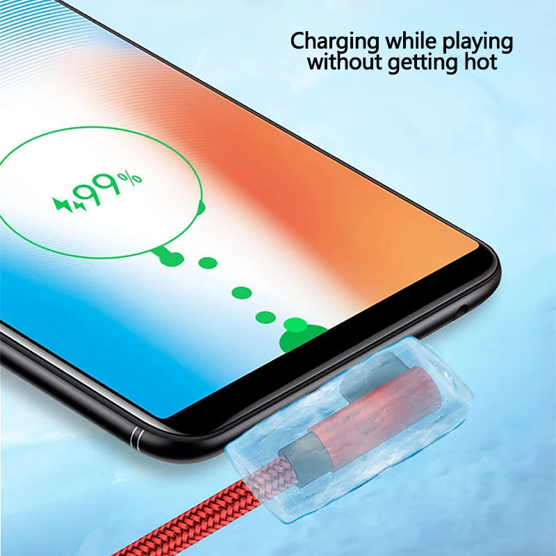 Кабель USB Type-C 66 Вт 90 градусов 6 А быстрая зарядка для Xiaomi Samsung Huawei Кабели C быстрой