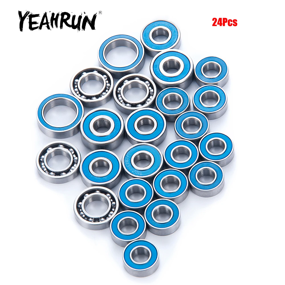 

YEAHRUN, 24 шт., металлические ступицы, комплект уплотненных шарикоподшипников для осевого каприа Керри F9 1/10, запчасти для радиоуправляемых моде...