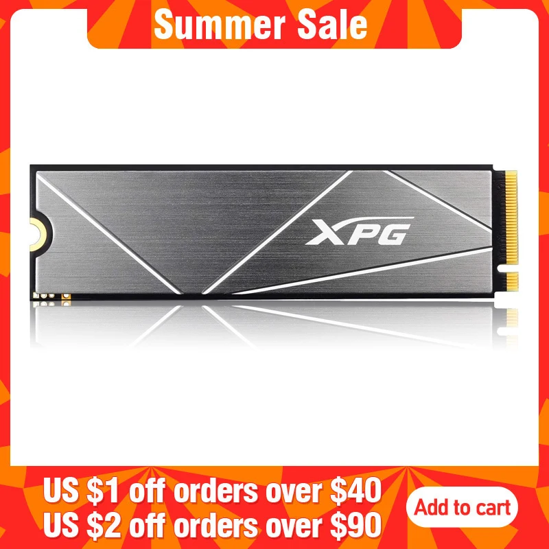 

ADATA XPG GAMMIX S50 Lite 512GB 1TB 2TB M.2 2280 PCIe Gen 4.4 NVMe 1.4 Internal SSD 5 Years warranty