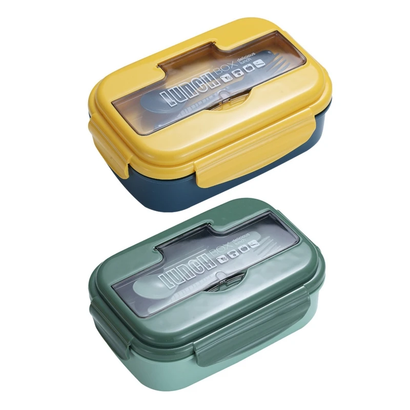 

Leakproof Bento Box Large Capacity Meal Prep Containers Portable Camping Utensil