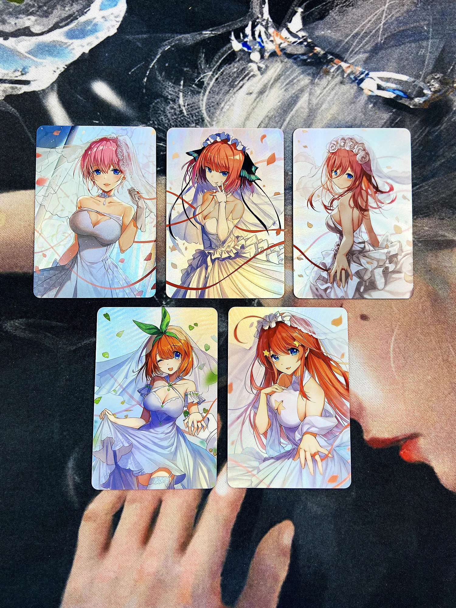 

5pcs/set Five Equal Wedding Wedding Dress Refraction Sexy Girls Toys Hobbies Hobby Collectibles Game Anime Collection Cards