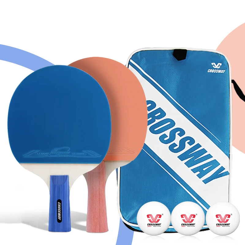 

Table Tennis Racket Pingpong Paddle Racket Set With Bag Student Training Horizontal Shot Pen Hold Shot Sports Raquete
