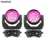 led zoom wash moving heads lights high bright rgbw 4in1 mixed color 19x15w mobile head spot light for dj bar wedding activity