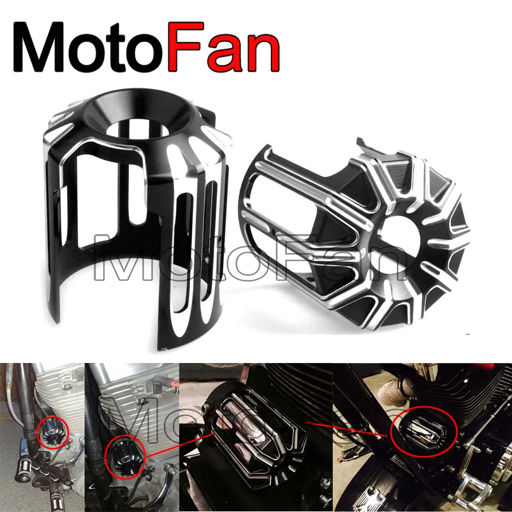 

Motorcycle Oil Filter Cover Machine Oil Grid CNC Aluminum For Harley Dyna Street Bob Roadster Cvo Limited Softail Slim