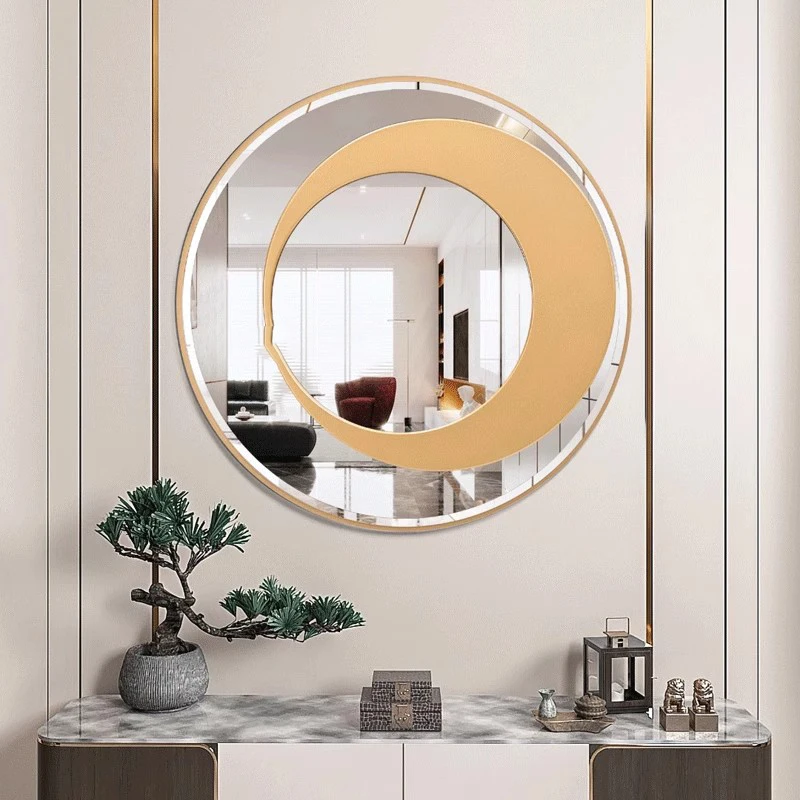 

Circle Toilet Girls Decorative Mirrors Aesthetic Wall Bathroom Luxury Round Cute Mirror Nordic Decoration Murale Room Decor