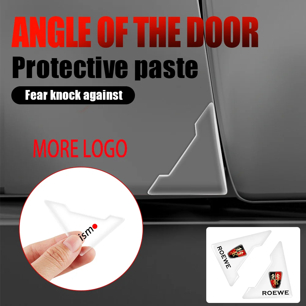 

2Pcs Transparent Car Door Corner Cover Bumper Silicone Collision Anti-scratch Protector For Dacia Spring Duster Renault Clio