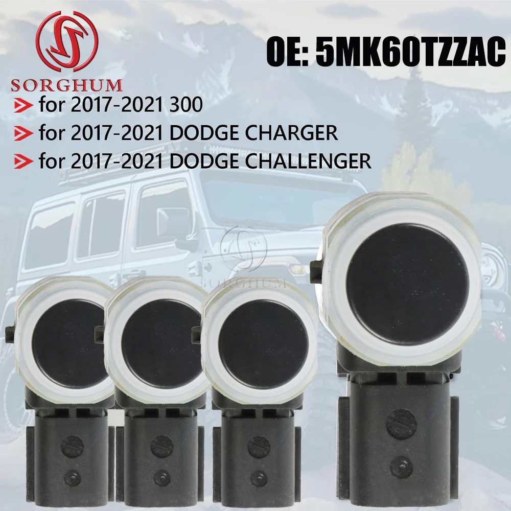 Фото SORGHUM 4 шт. 5MK60TZZAC PDC датчик парковки для Chrysler 300 Dodge Charger Challenger 2017-2022 радар заднего хода датчик помощи при парке №1