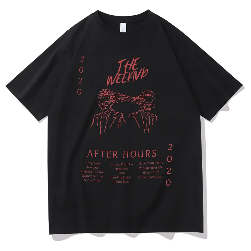 

Футболка Weeknd Мужская/женская оверсайз с графическим принтом после нескольких часов, винтажная Свободная рубашка в стиле Харадзюку, с коротким рукавом, в стиле 90-х, на лето