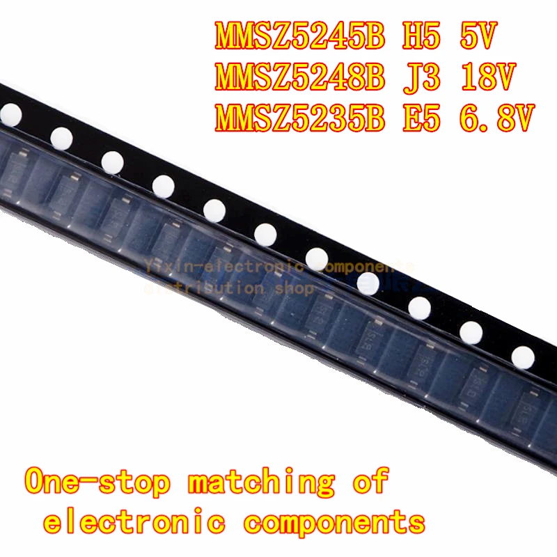 50 шт./упаковка MMSZ5245B H5 5 в MMSZ5248B J3 18 в MMSZ5235B E5 6,8 в чип регулятор напряжения диод sod-1231206
