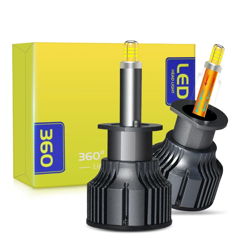 

6-сторонние 360 Светодиодные Лампы Для Фар 6000K Супер Белая Медная Стойка Для H1 H7 H8 H11 9005 HB3 9006 HB4 9012 HIR2 Униве...