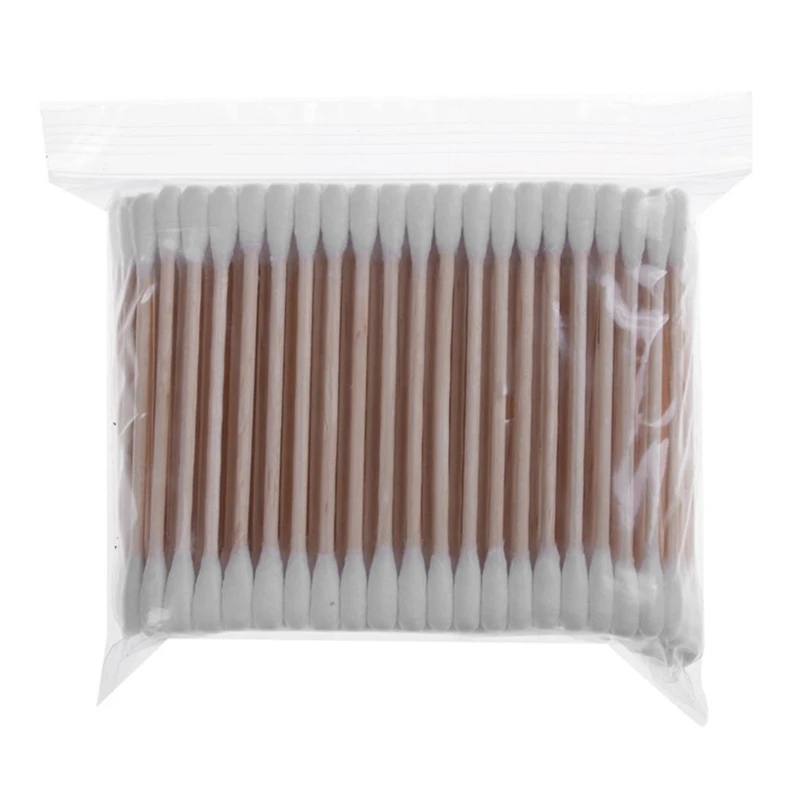 

200 Pcs Wooden Handle Double Tips Cotton Buds