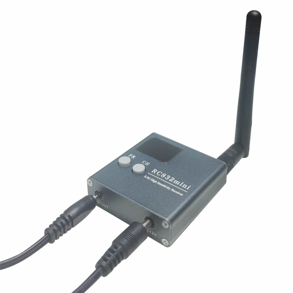 Высокочувствительный приемник RC832mini 4 9G-5 8G 56CH с A/V и кабелем питания для FPV