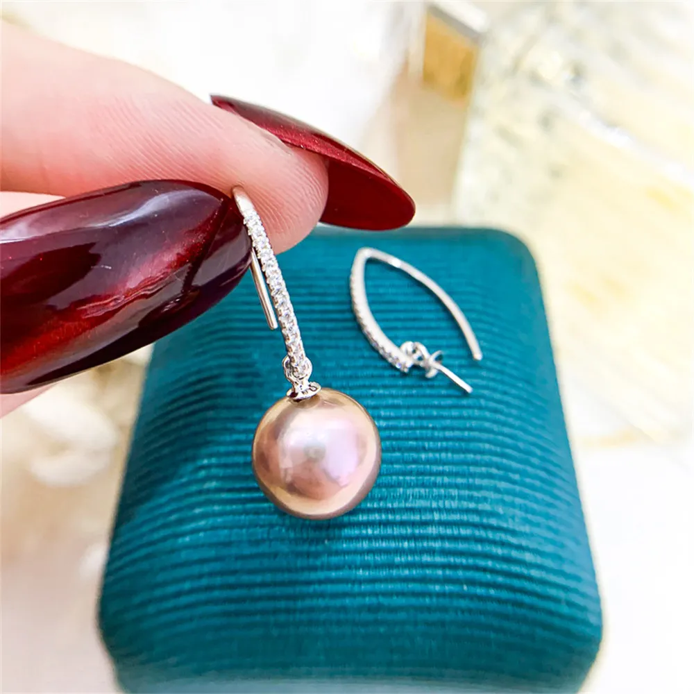 

Жемчужные серьги «сделай сам», аксессуары для гвоздей, серебро 925 пробы, ювелирные изделия, золотой ушной крючок, женский пустой держатель, подходит для бусин 8-11 мм