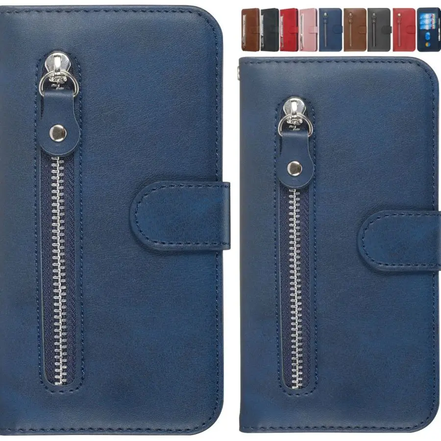 

Zip Flip Leather Phone Wallet Case For Huawei P Smart Z Plus P30 Pro P20 Lite Y5 Y6 Y7 Y9 Prime 2019 Coin Pocket Phone Bag E27H