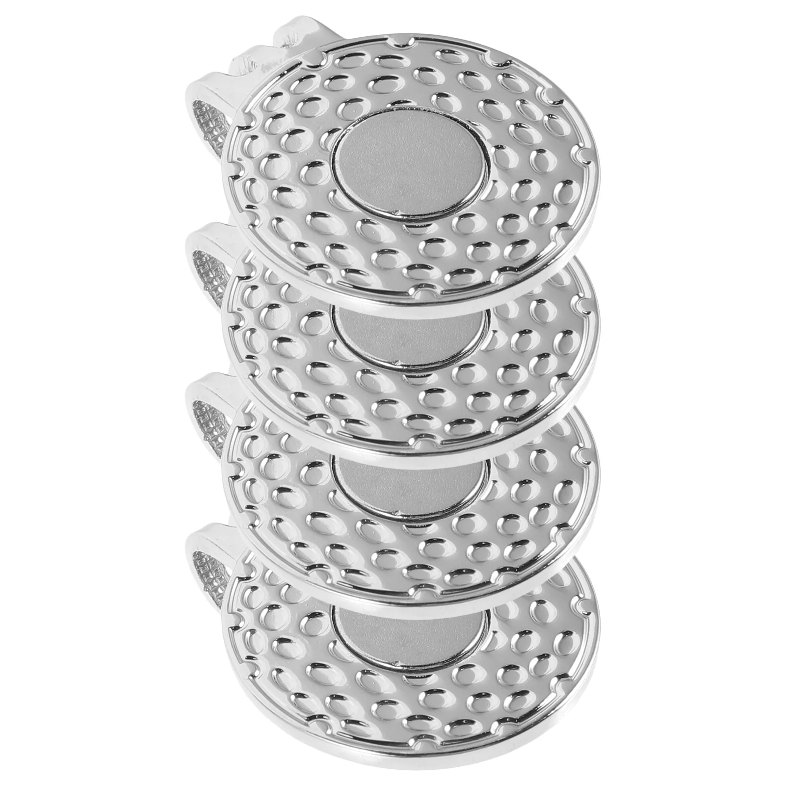 

4pcs Delicate Golf Ball Markers Golf Marker Hat Clips Metal Golfs Ball Marker Hat Clips