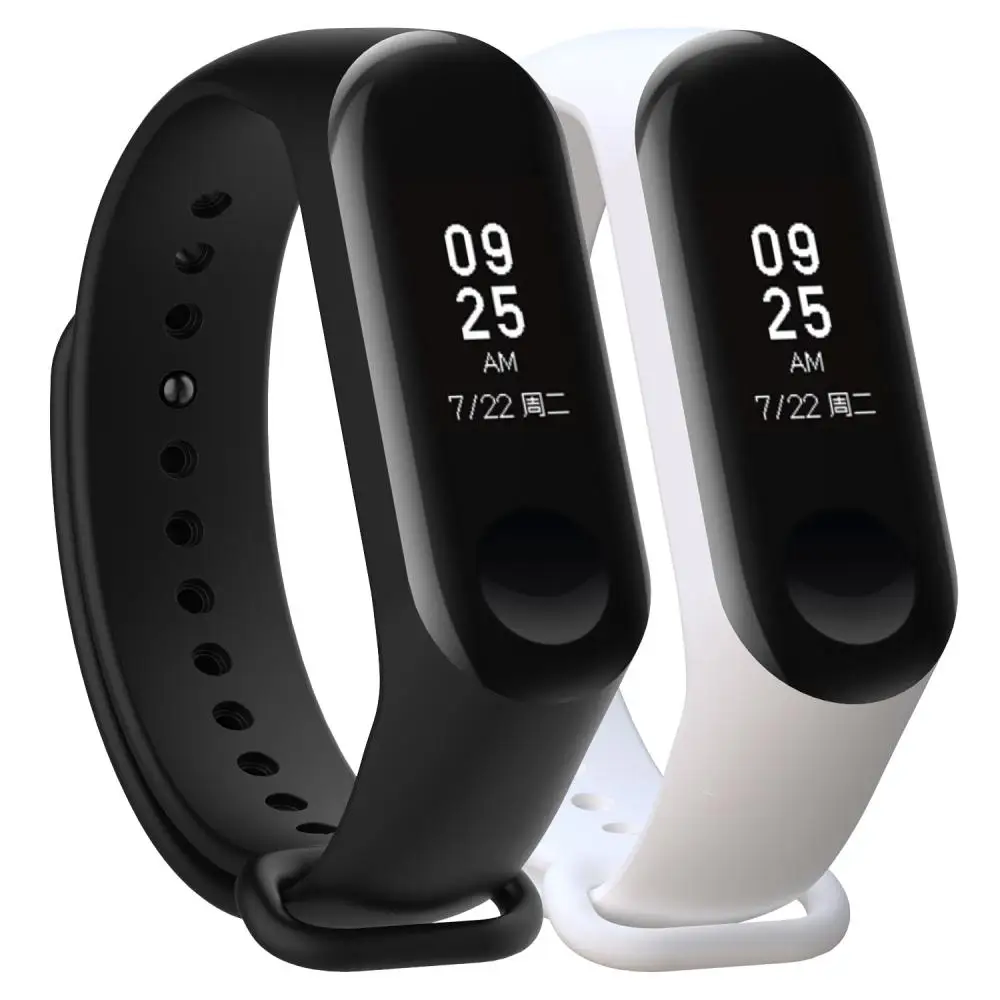 

2021 New Wristband Bracelet Silicone Waterproof Strap For MI Band 4 3 Strap Replacement Bracelet Can Be Adjusted At Will