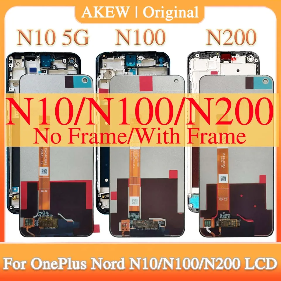 Фото Оригинальный сенсорный экран 6,49 дюйма для OnePlus Nord N10 5G LCD дисплей One Plus N100 N200 BE2013 BE2029 дигитайзер в сборе для замены №1
